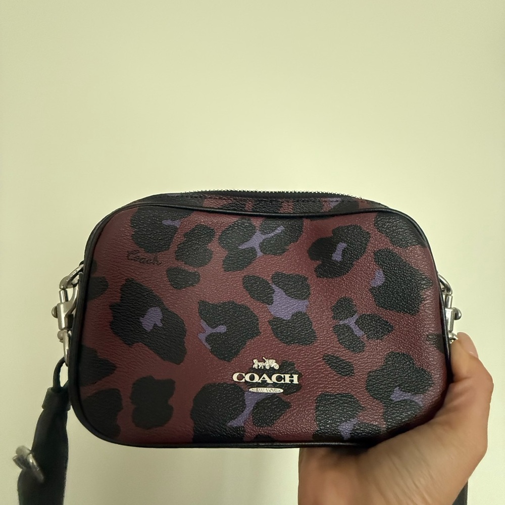 Coach Black and Purple Crossbody Bag with Signature Style